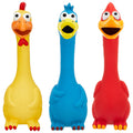 Triple Pack Latex Squeaky Chicken Toys for Pets